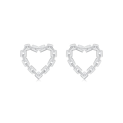 Sparkle with MQ 925 Silver Hearts Earrings - Perfect for Women!