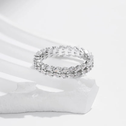 Shine Bright with MQ 925 Silver Women's Ring - Trendy & Chic!