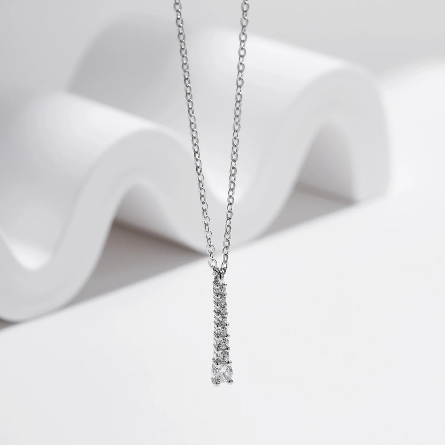 Experience Eternal Brilliance with MQ D Moissanite Necklace - 925 Silver