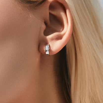 MQ Moissanite Lab Diamond Earrings - 925 Silver