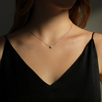 MQ 925 Silver D Color Lab Diamond Moissanite Necklace