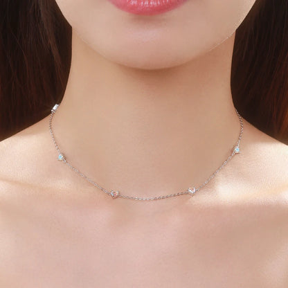 MQ Heart Shaped 925 Sterling Silver Jewelry Set for Women - Ring, Earrings, Necklace