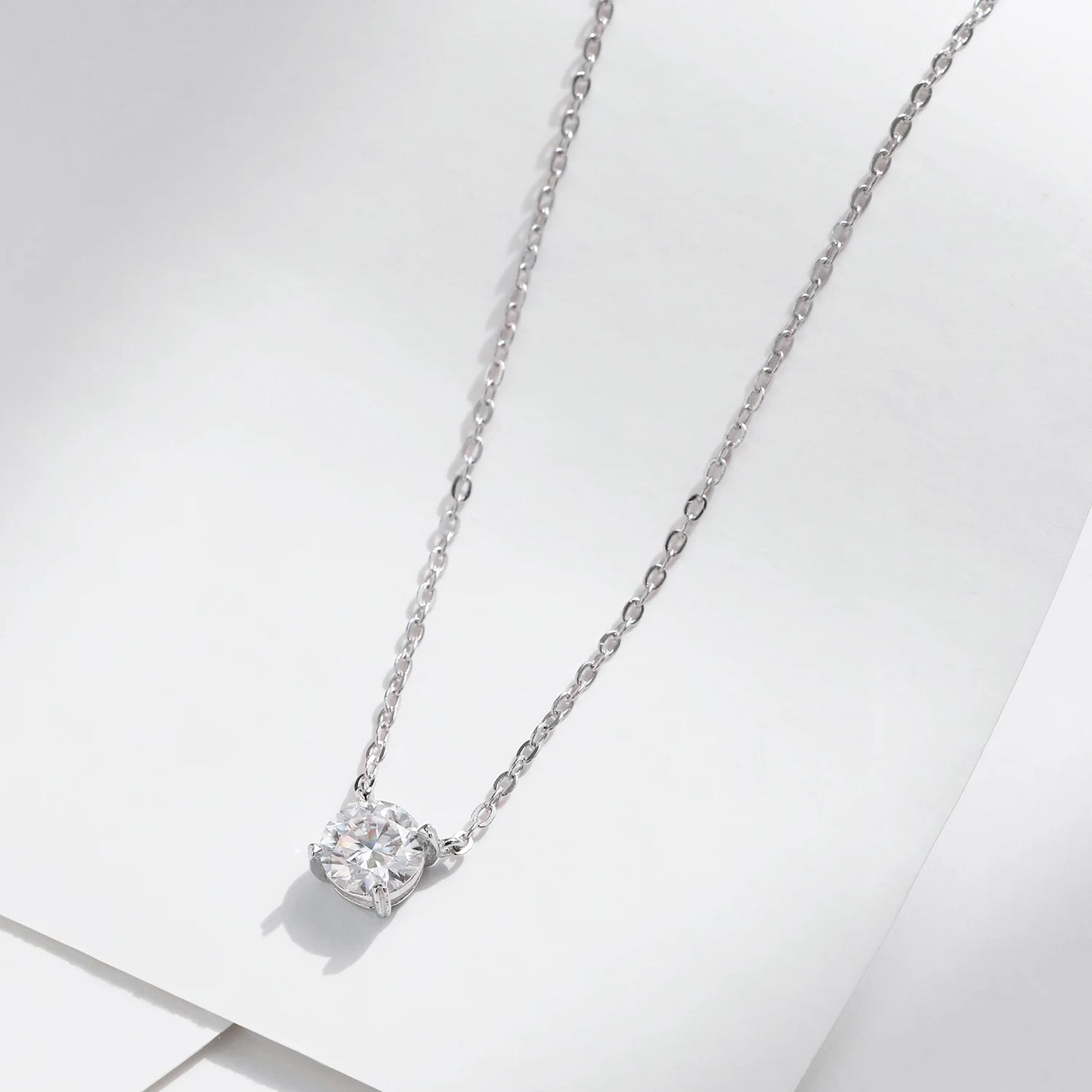 MQ 925 Silver D Color Lab Diamond Moissanite Necklace