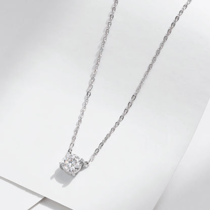 MQ 925 Silver D Color Lab Diamond Moissanite Necklace