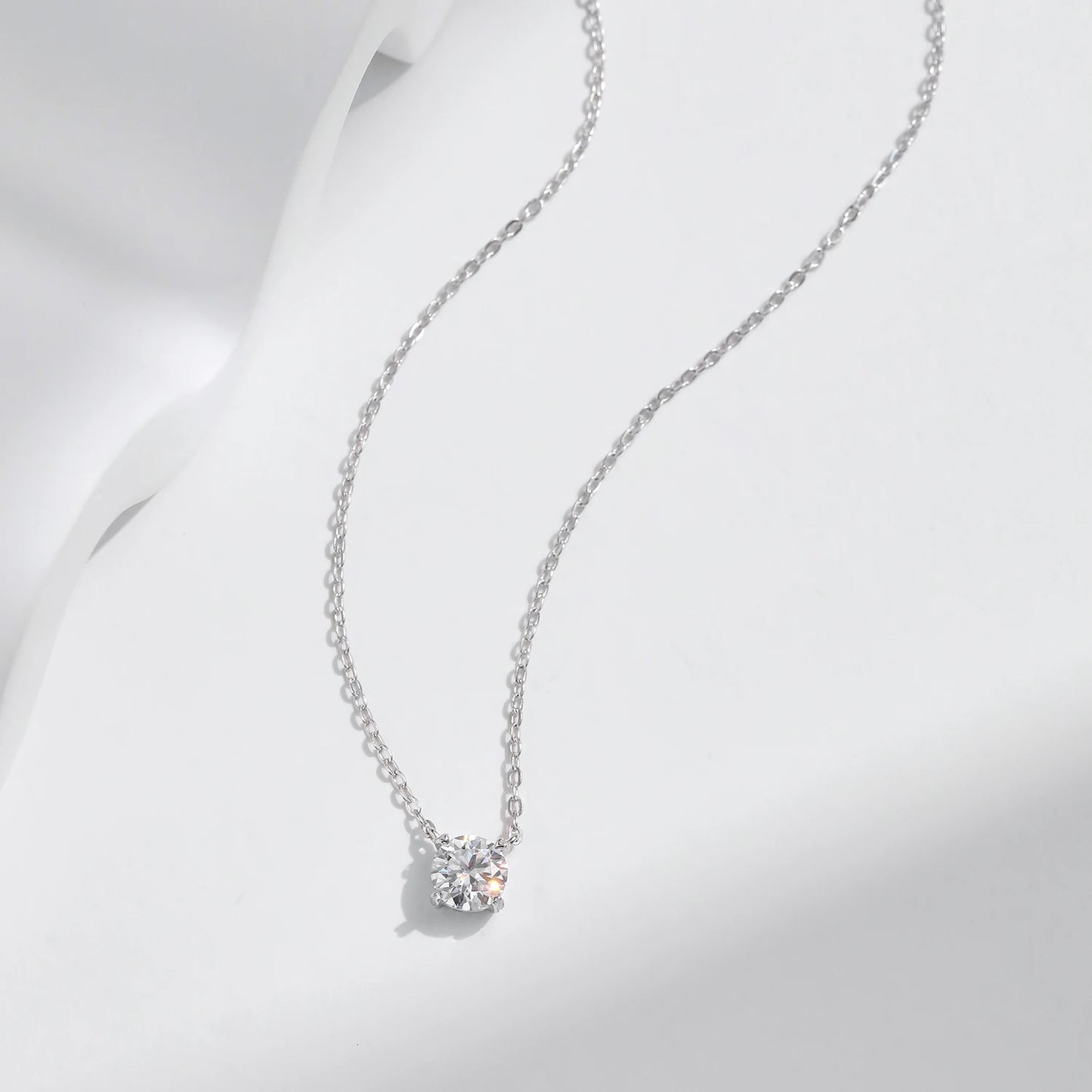 MQ 925 Silver D Color Lab Diamond Moissanite Necklace