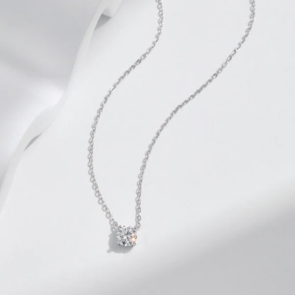 MQ 925 Silver D Color Lab Diamond Moissanite Necklace