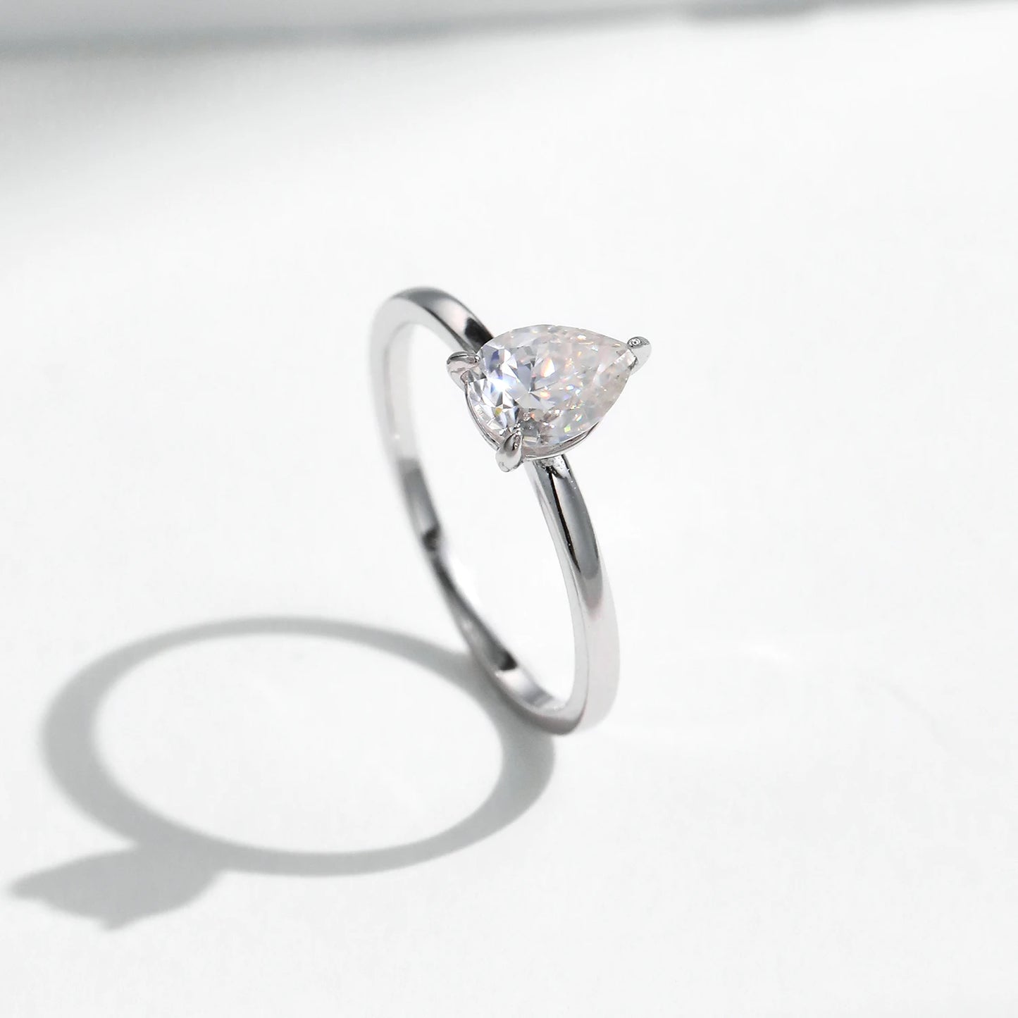 MQ 925 Silver Moissanite Ring - Lab Diamond