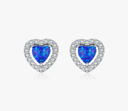 Sparkling Hearts Silver Earrings - MQ S925 | Women's Jewelry