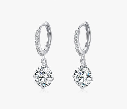 925 Sterling Silver Swing Hoop Earrings for Women - MQ